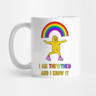 Genderfluid design for non-binary people personal pronouns They Them (They/Them) Mug